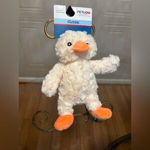 Petlou  9” Colossals Promo Duck Dog Toy w/Squeaker Two-Tone Yellow/Orange NEW